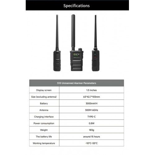 Детектор-обнаружитель дронов SKYDROID S-10 / «СОКОЛ 10»  портативный всенаправленный