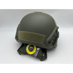 Кевларовый тактический баллистический композитный шлем ACH MICH NIJ IIIA Ops-Core (цвет «олива») / Бр2 класс защиты / с защитой ушей и системой регулировки Венди
