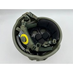 Кевларовый тактический баллистический композитный шлем ACH MICH NIJ IIIA Ops-Core (цвет «олива») / Бр2 класс защиты / с защитой ушей и системой регулировки Венди