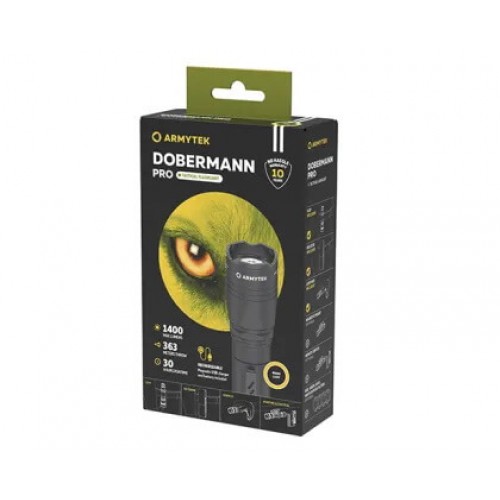 Тактический фонарь Armytek Dobermann Pro Magnet USB (теплый свет) 