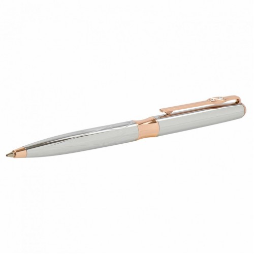 Ручка подарочная шариковая Galant NUANCE SILVER корп. серебристый розовое золото синяя 143520 (1)