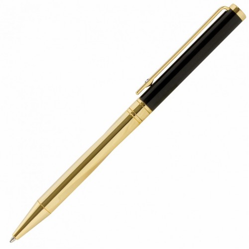 Ручка подарочная шариковая Galant ALLUSION корпус черный/золотой золотистые синяя 143522 (1)