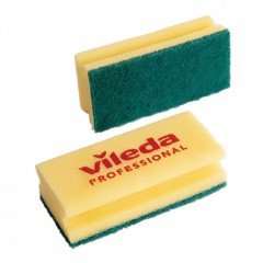 Губки VILEDA Виледа к-т 10 шт желтые зеленый абразив 7х15 см 101397 602096 (1)