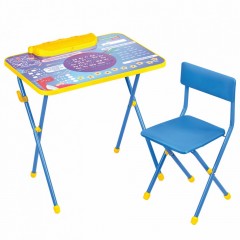 Комплект детской мебели голубой КОСМОС: стол + стул пенал BRAUBERG NIKA KIDS 532634 (1)