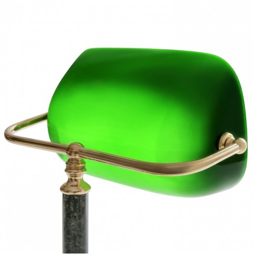 Светильник настольный из мрамора Galant зеленый мрамор с золотистой отделкой 231197 (1)