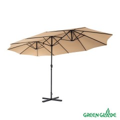 Зонт садовый Green Glade светло-коричневый с крестовиной 4333