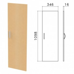 Дверь ЛДСП средняя Канц 346х16х1098 мм цвет бук невский ДК36.10 640053 (1)