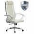 Кресло офисное Метта К-31 хром экокожа сиденье и спинка мягкие белое 532478 (1)