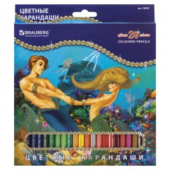 Карандаши цветные Brauberg Морские Легенды 24 цвета 180561 (3)