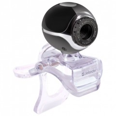 Веб-камера Defender C-090, 0,3 Мп, микрофон, USB 2.0, регулируемое крепление, черная, 353451