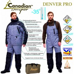 Зимний костюм для рыбалки Canadian Camper Denwer Pro Black/Gray XL/(52-54), 180/188 4630049514235