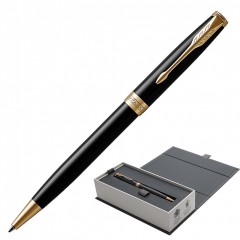 Ручка шариковая Parker "Sonnet Core Lacquer Black GT" черный глянцевый лак позолоч. 142339 (1)