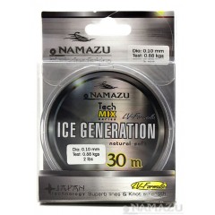 Леска Namazu Ice Generation, 30 м, 0,08 мм, до 0,44 кг, прозрачная NIG30-0,08
