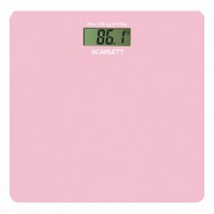 Весы напольные SCARLETT SC-BS33E041 электронные вес до 180 кг стекло розовые 455871 (1)