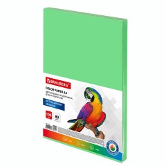 Бумага цветная для принтера Brauberg А4 80 г/м2 100 листов зеленая 112451 (3)