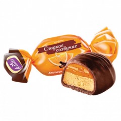 Конфеты шоколадные KONTI Сладкое созвучие со вкусом шоколада и апельсина 1000 г 622557 (1)