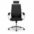 Кресло офисное Метта К-32 хром экокожа подголовник сиденье и спинка мягкие черное 532479 (1)