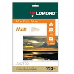 Фотобумага для струйной печати Lomond А4 120 г/м2 100 листов односторонняя матовая 0102003 (1)