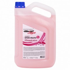 Мыло-крем жидкое DELUXE 5 л Золотой Идеал "Розовый шелк" перламутровое 607498 (1)
