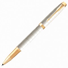 Ручка-роллер Parker "IM Premium Pearl GT" жемчужный лак позолоченные детали черная 143855 (1)