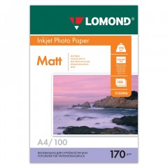 Фотобумага для струйной печати Lomond А4 170 г/м2 100 листов двухсторонняя матовая 0102006 (1)