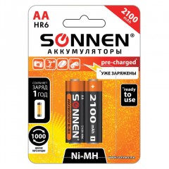 Батарейки аккумуляторные Sonnen HR06 (АА) Ni-Mh 2100 mAh 2 шт (454234) (2)