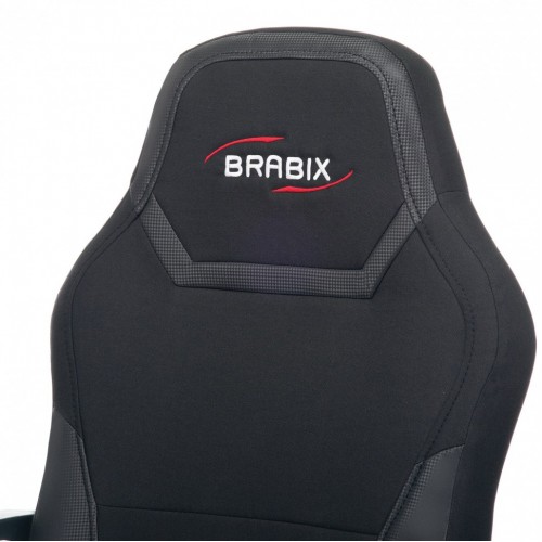 Кресло компьютерное Brabix Alpha GM-018 ткань/экокожа черное 532636 (1)