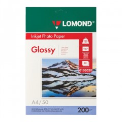 Фотобумага для струйной печати Lomond А4 200 г/м2 50 листов односторонняя глянцевая 0102020 (1)