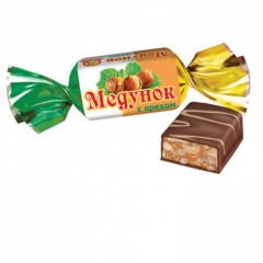 Конфеты шоколадные СЛАВЯНКА Медунок с орехом и мягкой карамелью 1000 г 622596 (1)