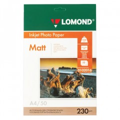 Фотобумага для струйной печати Lomond А4 230 г/м2 50 листов односторонняя матовая 0102016 (1)