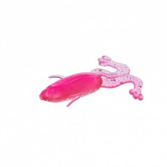 Лягушка Helios Crazy Frog 2,36"/6,0 см, цвет Silver Sparkles & Pink 10 шт HS-22-035