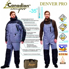 Зимний костюм для рыбалки Canadian Camper Denwer Pro Black/Gray XXL(56-58), 180/188 4630049514242