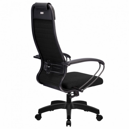 Кресло офисное Метта К-27 пластик ткань сиденье и спинка мягкие черное 532458 (1)