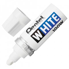 Маркер краска лаковый Pentel White линия 6,5 мм белый X100W/151258 (2)