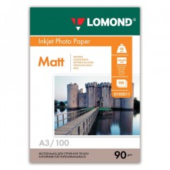 Фотобумага для струйной печати Lomond А3 90 г/м2 100 листов односторонняя матовая 0102011 (1)