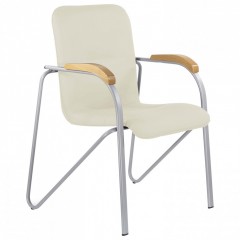 Кресло BRABIX Samba CF-104 серый каркас накладки бук кожзам бежевый собрано 532760 (1)