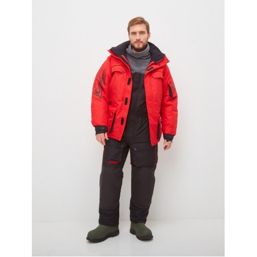 Зимний костюм для рыбалки Canadian Camper Snow Lake Pro цвет Black/Red (XL) в Москве