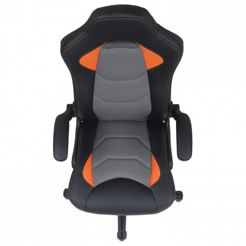 Кресло компьютерное Brabix Skill GM-005 экокожа черное/оранжевое 532495 (1)