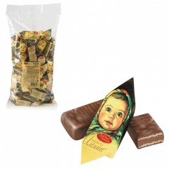 Конфеты шоколадные Красный Октябрь Аленка вафельные молочно-ореховые 1000 г пакет 620834 (1)