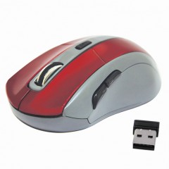 Мышь беспроводная DEFENDER ACCURA MM-965 USB оптическая красно-серая 52966 512030 (1)