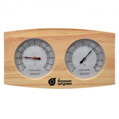 Термометр с гигрометром для бани и сауны Банная станция 18024
