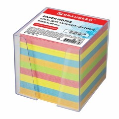 Блок для записей в подставке Brauberg куб 9х9х9 см цветной 122225 (1)