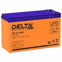 Аккумуляторная батарея для ИБП 12 В 9 Ач 151х65х94 мм DELTA HR 12-34 W 354894 (1)