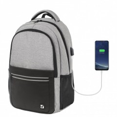 Рюкзак для ноутбука 15" с USB Brauberg Urban Detroit 22 л 229894 (1)