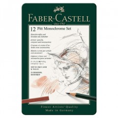 Набор художественный Faber Castell Pitt Monochrome 12 предметов в коробке 112975