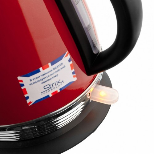 Чайник с термометром BRAYER BR1007RD 1,7 л 2200 Вт закр нагр элемент сталь красный 456049 (1)